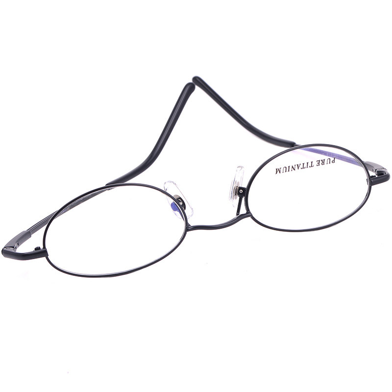 冠迪纯钛 椭圆形全框近视眼镜架男 高度数眼镜框女 超轻小框眼睛