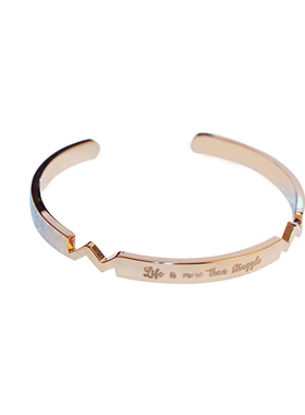 韩国包邮玫瑰金光面时尚饰品钢钛