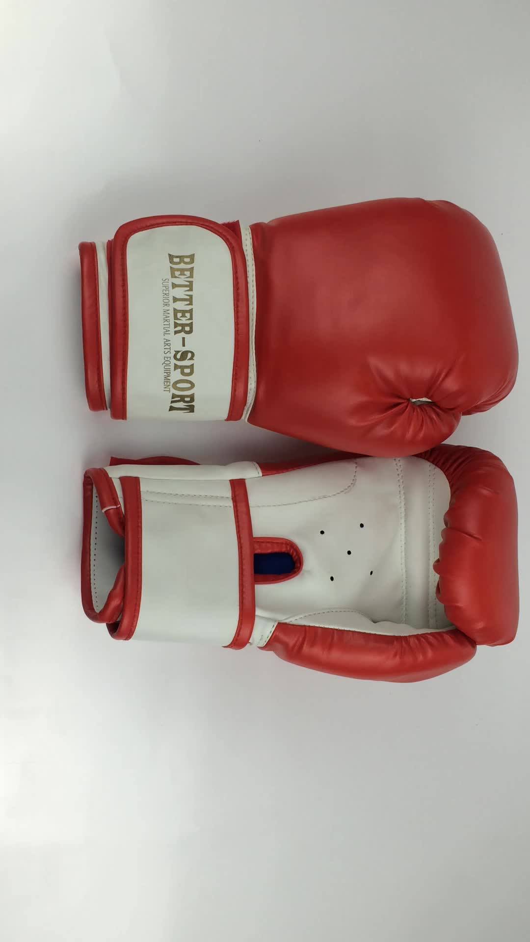 Pu Material Red Blue White Color Leather Boxing Gloves Buy Boxing Gloves,Leather Boxing Gloves