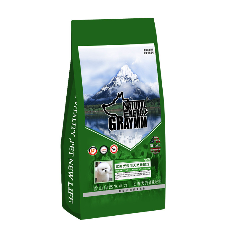 雪山 比熊狗粮白色美毛去泪痕成犬专用粮5公斤小型犬10斤装宠物粮