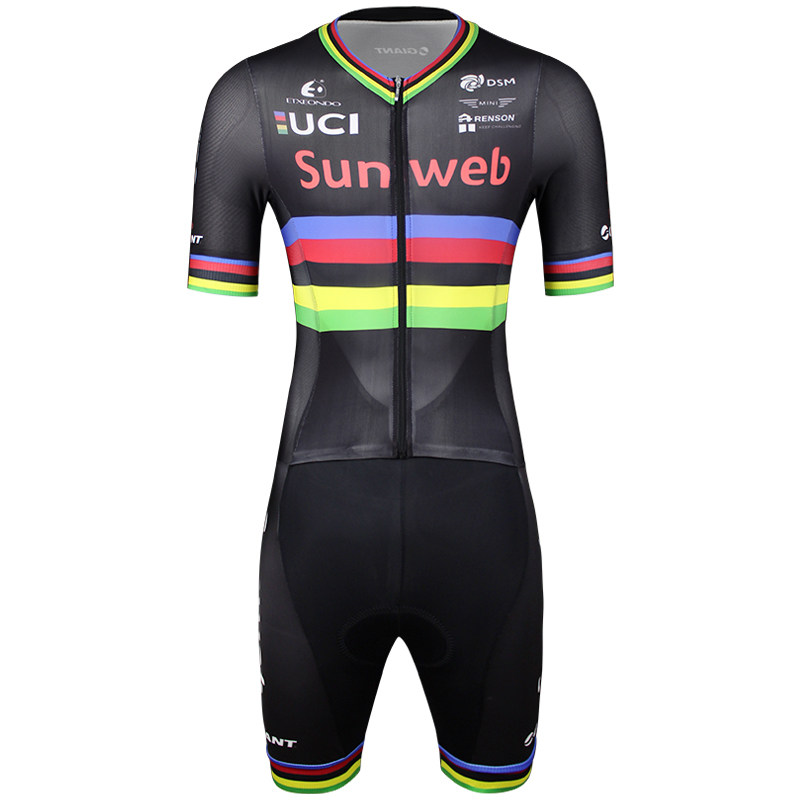 2023新品subweb车队彩虹版公路定制男女竞赛训练套装骑行服全开式