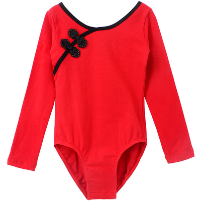 古典中国舞女童夏季短袖练功服