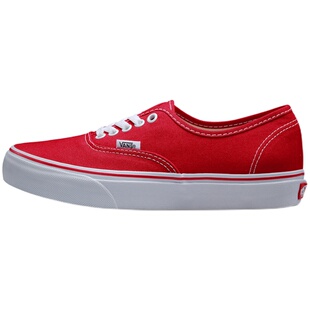 VANS aut红色经典款 Authentic低帮 情侣帆布鞋男女鞋VN000EE3RED