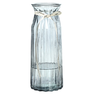 北欧特大号30CM高水培富贵竹玻璃花瓶透明百合插花瓶摆件客厅