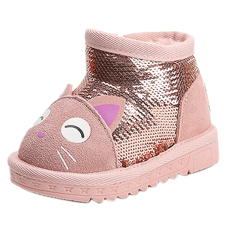 女宝宝雪地靴小童女童婴儿学步鞋靴子1一2岁儿童鞋子冬季加绒棉鞋