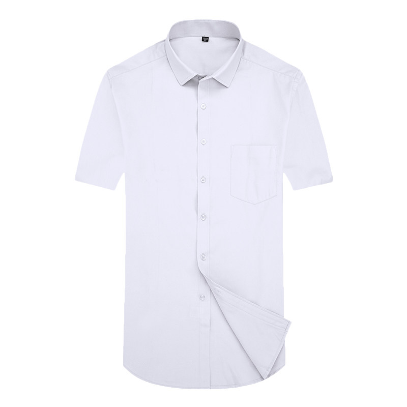 刺绣短袖商务正装工作服白衬衣