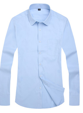 春季蓝色职业酒店上班工作服衬衫
