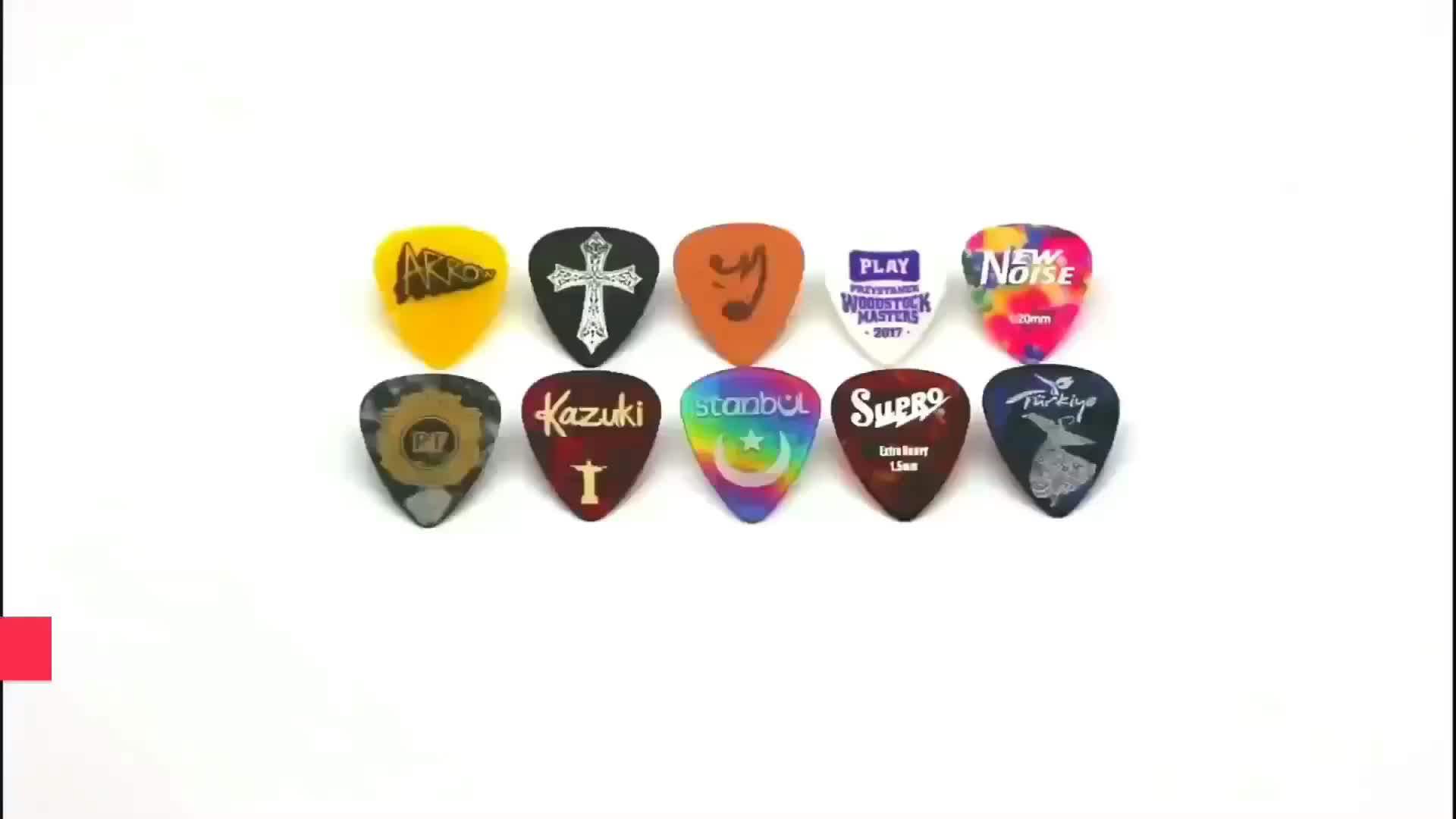 Thin Medium Heavy Celluloid Delrin Nylon Custom Design Guitar Picks