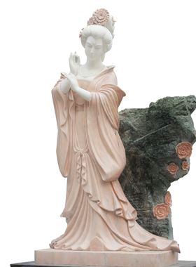 唐朝石材艺术风杨贵妃人物雕塑