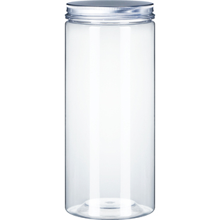 85Y铝盖塑料瓶密封罐pet塑料瓶透明食品花茶罐带盖饼干零食储物罐