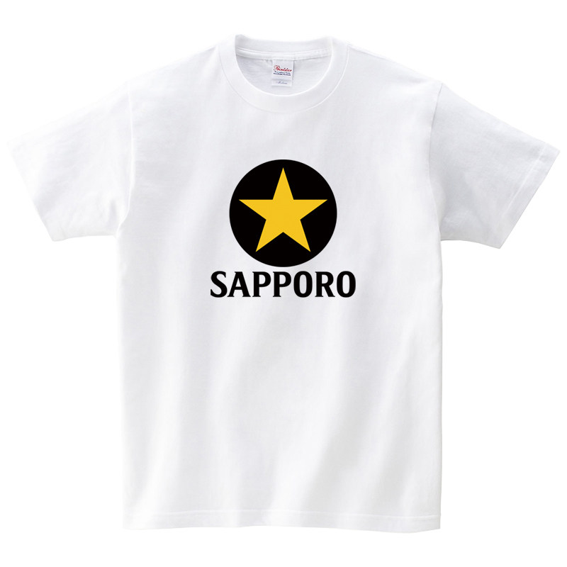 Sapporo札幌啤酒beer潮流日系复古男女打底衫宽松短袖T恤夏季新品