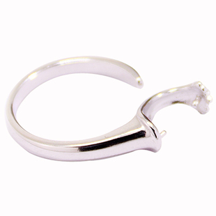 S925纯银戒指空托时尚女款转运珠可转动DIY蜜蜡松石圆珠镶嵌托8mm