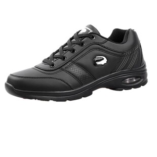 春秋季鳄鱼男鞋黑白色旅游鞋防雨波鞋爸爸健步鞋中老年休闲运动鞋