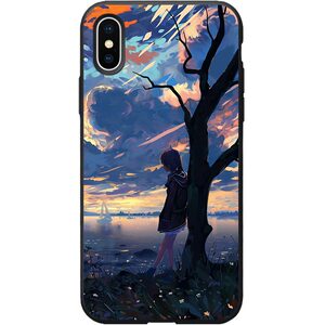 诗与远方XS适用苹果15ProMax手机壳XR磨砂iPhone16/12/13/14玻璃7少女8P华为荣耀OPPO小米VIVO安卓保护套软壳