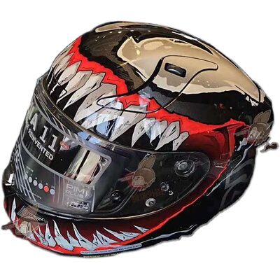 漫威HJC摩托车头盔碳纤维