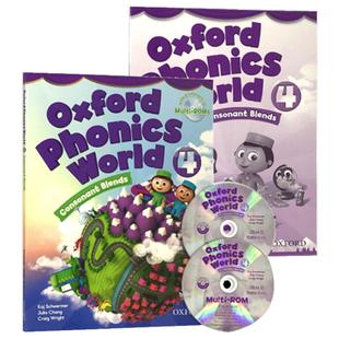 新版牛津OPW 少儿英语自然拼读世界4 Oxford Phonics World L4 学生书+练习册2册英文原版牛津阅读树语音教学教材 大音
