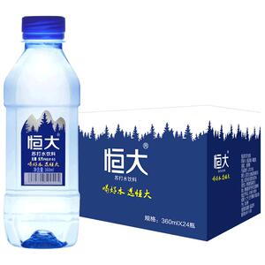 恒大 原味/柠檬味 苏打水 360ml*24瓶整箱