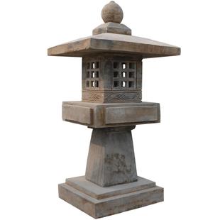 石灯庭院汉白玉仿古做旧庭院草坪灯别墅照明日式定做石灯笼太阳