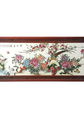 名家手绘客厅瓷板画客厅装饰画