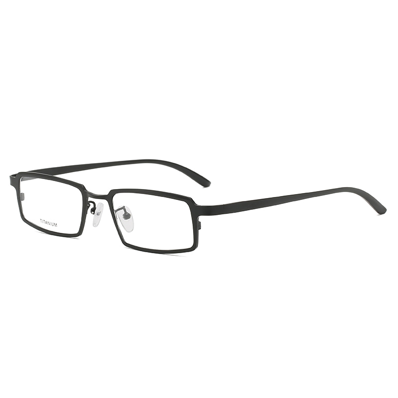 超轻纯钛眼镜框潮全框方形眼镜架男商务黑框可配镜片近视眼睛框男
