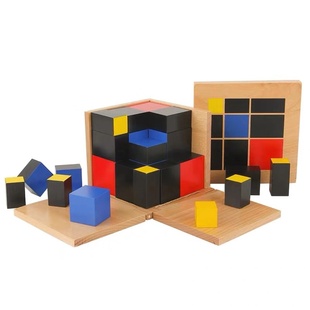 蒙氏教具二项式蒙特梭利教具数学三项式儿童早教智力玩具