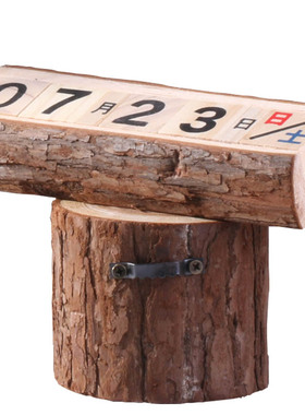 复古手动桌面造景道具实木装饰品