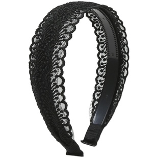 发箍女头箍压发卡发旅碎发捆头饰遮盖白发神器显年轻发带蕾丝头套