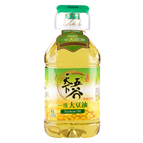 天下五谷非转基因一级大豆油5L炒菜油健康色拉油食用油包邮烘焙