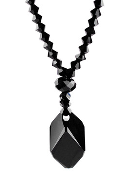 黑色水晶项链个性女潮人欧美