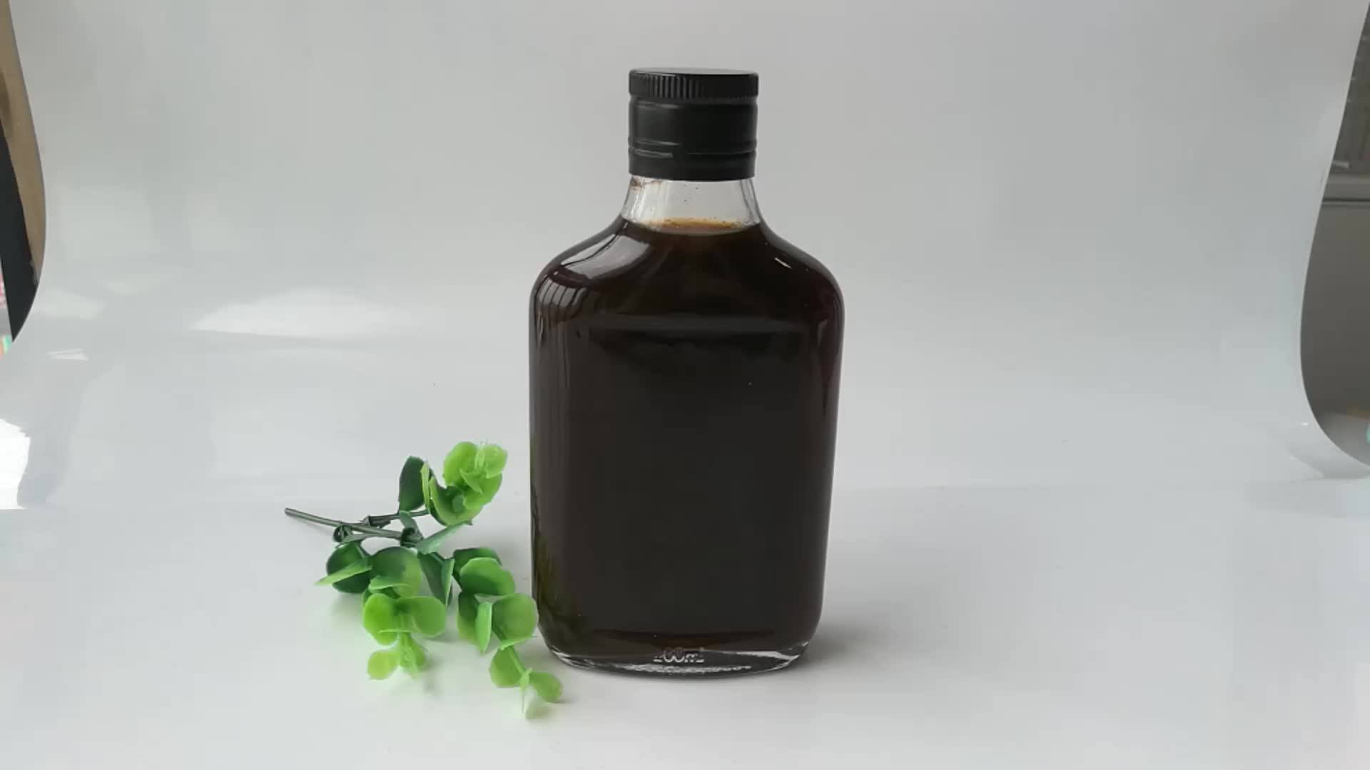 Clear 200ml Flask Glass Cold Brew Coffee Bottle With Aluminum Screw Cap