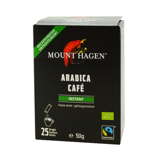 德国进口哈根山MOUNT HAGEN脱因速溶纯黑孕妇美式低因无因咖啡粉