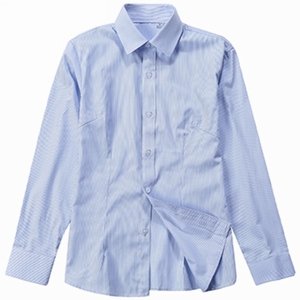 白衬衫长袖女修身职业装衬衣正装工作服男职业工装蓝色寸衫大码