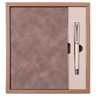 a5笔记本和笔礼盒套装记事本商务会议记录本工作办公送礼纪念品礼品本子软皮面礼物订做封面彩页定制可印logo