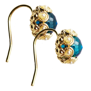 糖果色耳钩巴洛克复古手工饰品迷你感耳钉彩色后置珍珠生辰石耳环