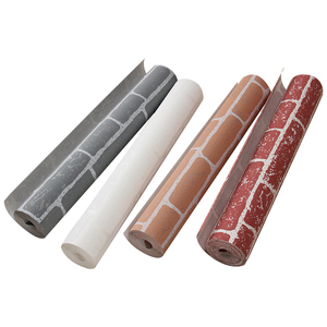 复古青砖红砖无纺布砖纹白色砖块白砖墙纸客厅餐厅饭店壁纸非自粘