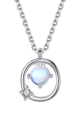 微汀天然宝石纯银项链生日礼物