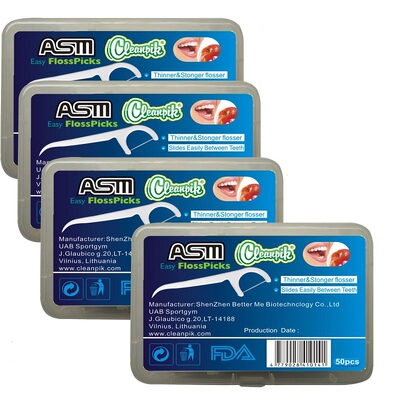 cleanpik高分50支四盒包邮牙线棒