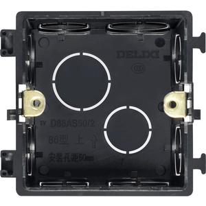 德力西开关插座配件86型底盒暗盒布线盒墙壁面板塑料接线盒暗装