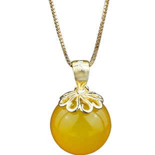 925纯银夹扣吊坠扣银扣头 diy扣玉石琥珀蜜蜡18k金扣头珍珠针式扣