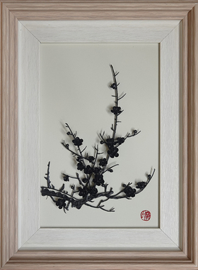 芜湖铁画梅花纯手工金属工艺品