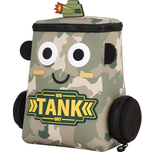 wheelybaby儿童背包幼儿园书包小汽车男孩超轻旅游双肩包迷你坦克