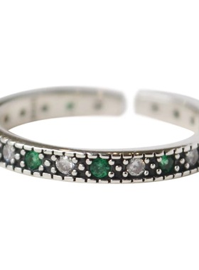 复古做旧麻花开口戒指潘家同款