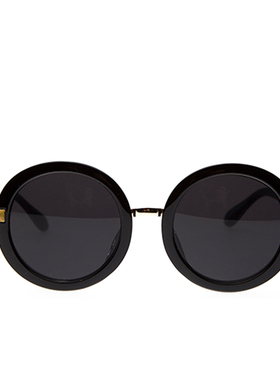 墨镜圆框复古风树脂配近视太阳镜