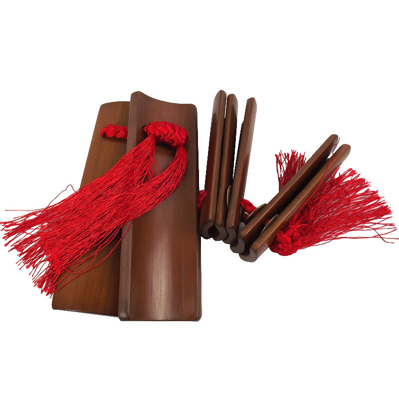 梵巢棕色老竹子材质初学演奏专业成人儿童女士竹板数来宝快板包邮