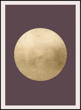 德国设计师金色星球客厅装饰画