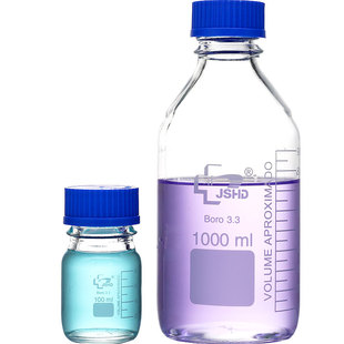 【一个也包邮】蜀牛/汇达蓝盖试剂瓶玻璃样品瓶GL45实验室棕色玻璃瓶采样瓶丝口螺口瓶化学试剂瓶带刻度