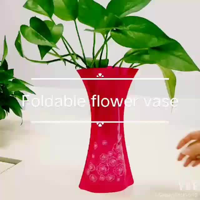 Clear Elegant Plastic Foldable Vases Bag For Flowers Buy Clear