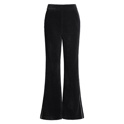 条绒微喇叭裤女秋冬高腰垂感直筒加厚2025新款雪尼尔阔腿裤子长裤