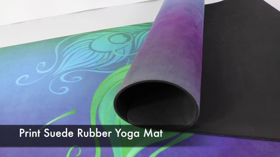 Topko Anti Slip Custom Printed Mat Yoga Natural Tree Rubber Yoga Mat