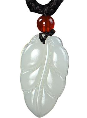 和田玉叶子吊坠一夜暴富挂件玉佩